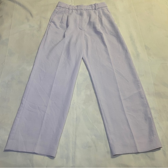 Aritzia- The Effortless Pants in Calluna Lilac Size 8 High Waisted Trouser SHORT - Picture 2 of 9
